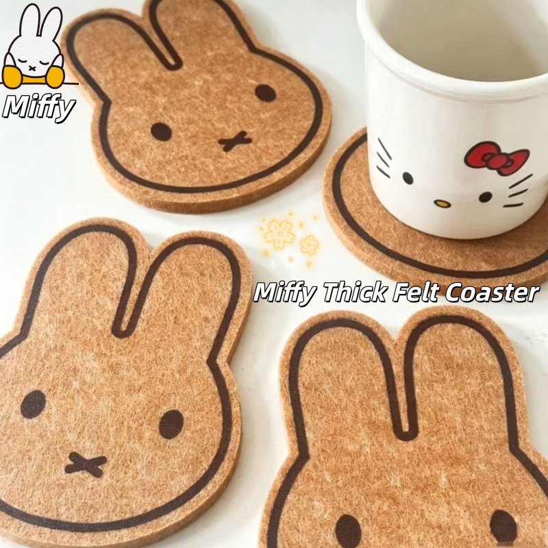 Heat Resistant Mat - แผ่นรองแก้วทำจากผ้าสักหลาดหนา ทนความร้อน ดีไซน์เรียบง่าย แผ่นรองแก้วกาแฟ ป้องกันความร้อน แผ่นรองแก้วเครื่องดื่ม